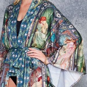 Times Of Day Swan Kimono BNWT